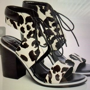 Senso Riley calf skin leopard print heels size 36